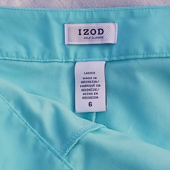 NWT - IZOD Size 6 Golf Classix Skort Turquoise Blue - Picture 5 of 12